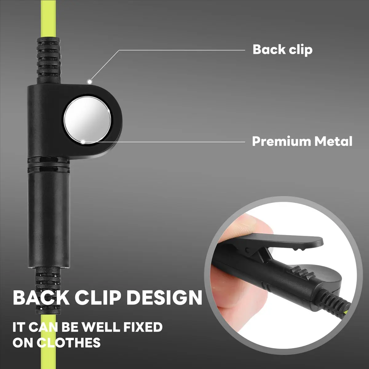 A64I 2 Pin Noodle Style Earbud Headphone K Plug Earpiece Headset For Uv5R -888S Uv5R Radio Green Wire