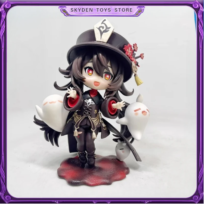 Genshin Impact Anime Named HuTao 14cm Dispaly Kawaii PVC Models Cute Figure Manga Desktop Bedroom Figure Model Gift Toy Children