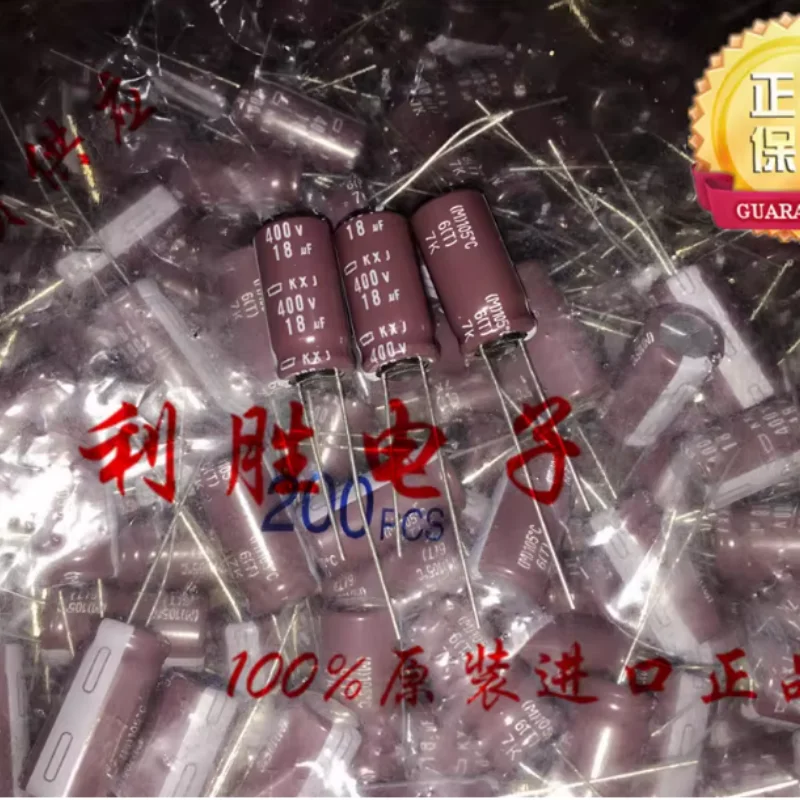 10PCS-100PCS 18UF 400V Japanese Black Diamond Electrolytic Capacitor 400V18UF 10 * 20 KXJ High Frequency Low Resistance