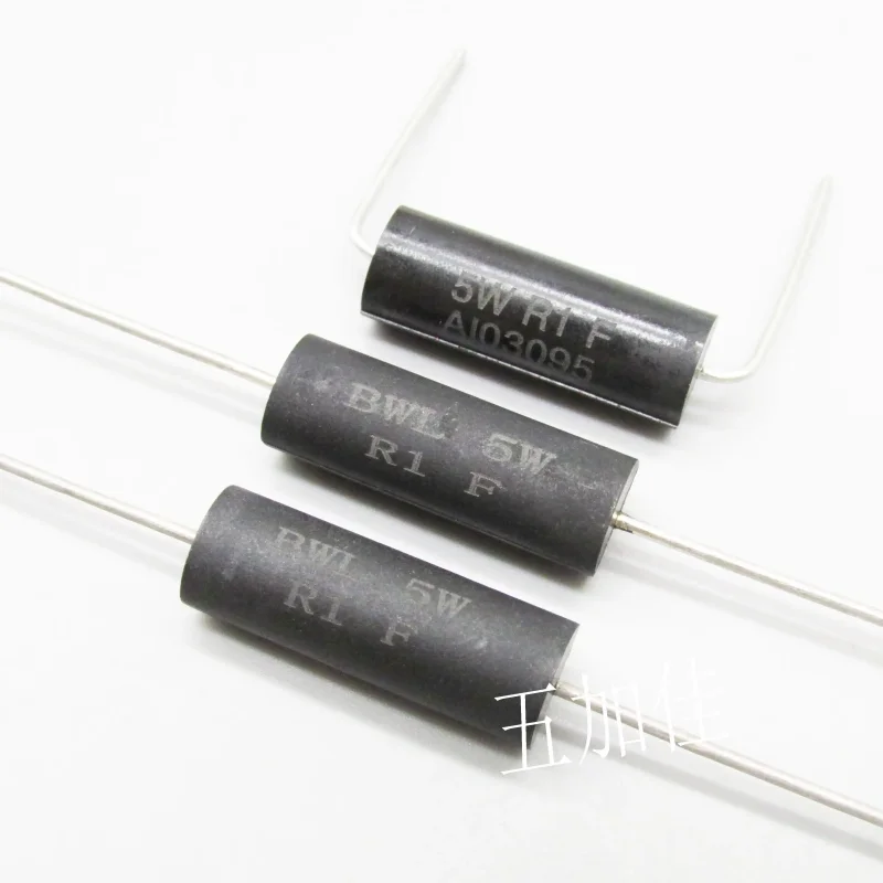 5-30pcs thick copper pin head resistor BWL-5 R1F 5W 0.1R 100mR 1% instead of LVR-5 0.1R