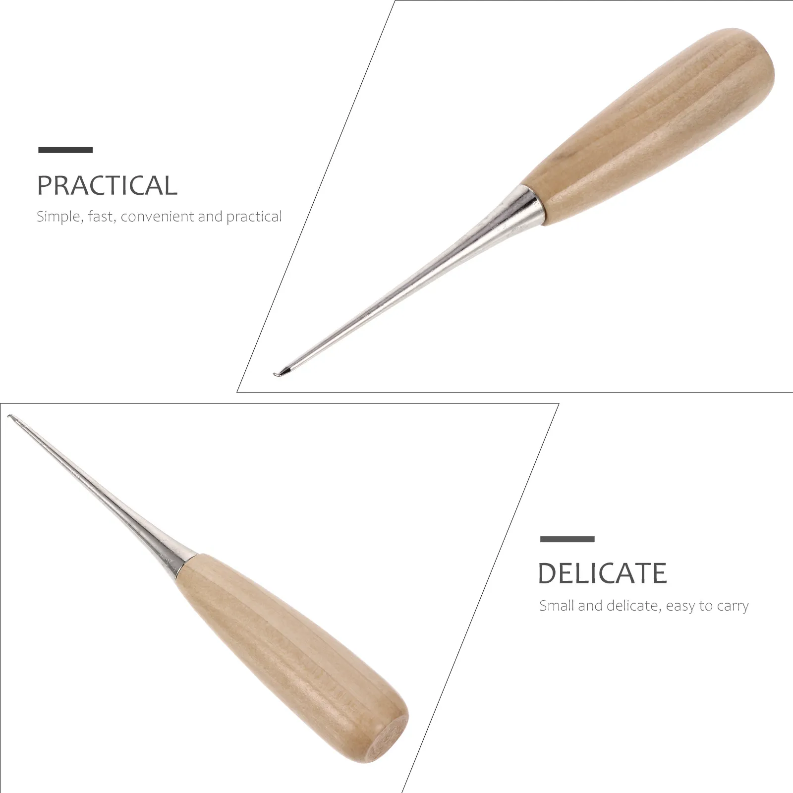 2Pcs Moxibustion Prolong Stick Premium Wood Stainless Steel Antiscalding Moxa Roll Extender Portable Therapy Acupuncture Tool