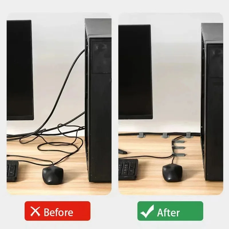 Reusable Cable Ties Fastening Wire Organizer Cord Rope Holder Self Adhesive Adjustable Cord Organizer Straps Desk Management