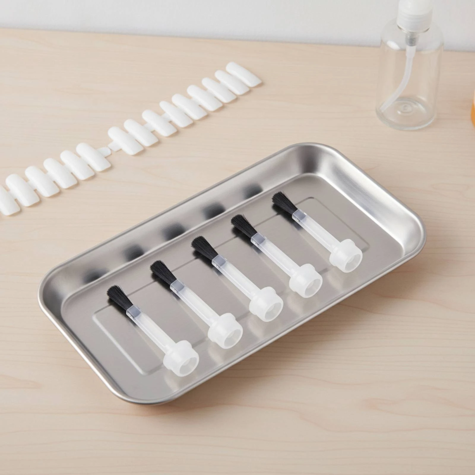 50 Pieces Replacement Nail Brush Head Easy to Install Nail Brush Head with Flat Bristles Brushes High-Quality Applicator