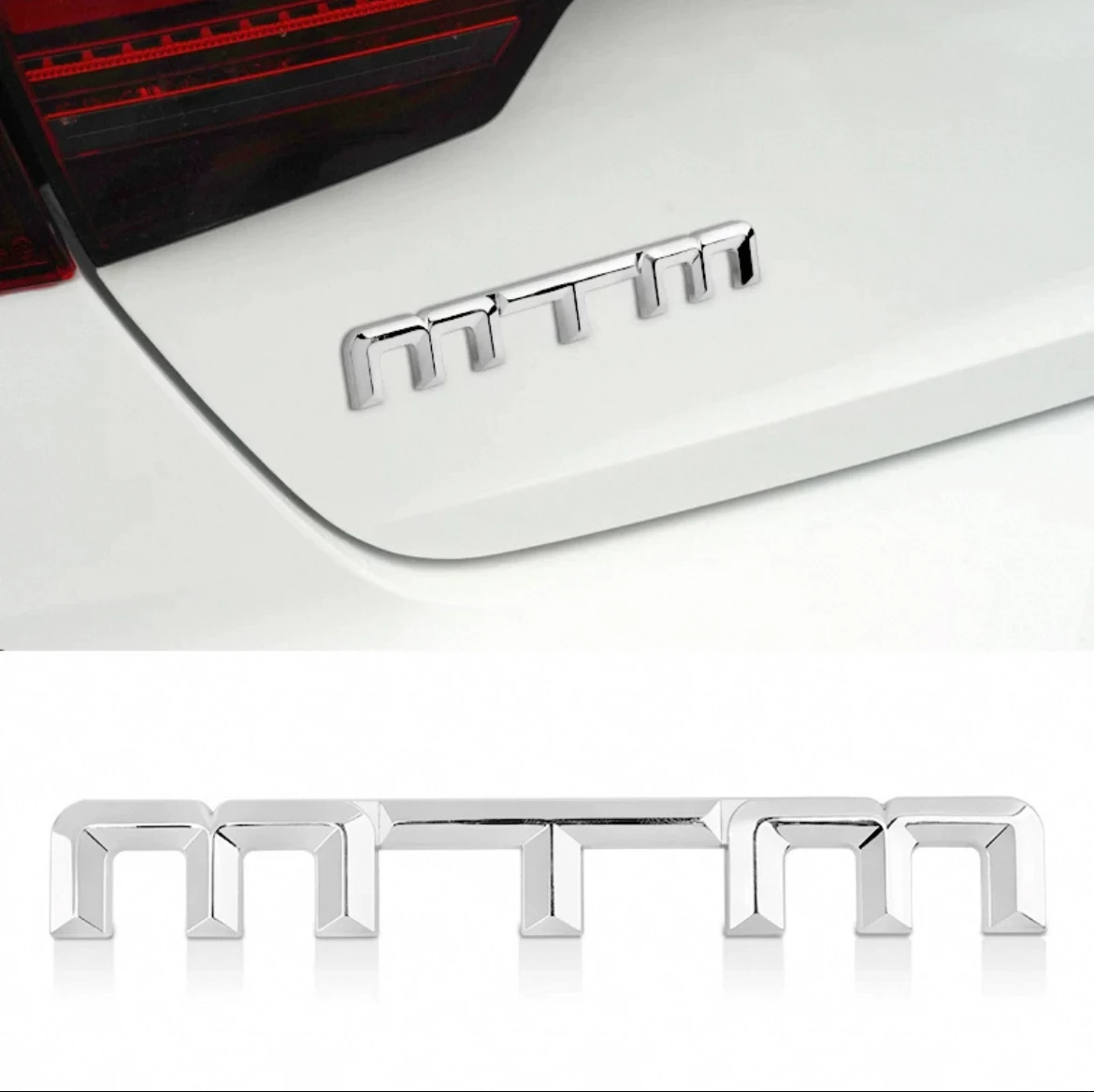 

1pcs 3D Metal MTM Auto Trunk Emblems Badge Decals Sticker Metal Chrome Logo Rear Tailgate Emblem Sticker Car Styling Accessories