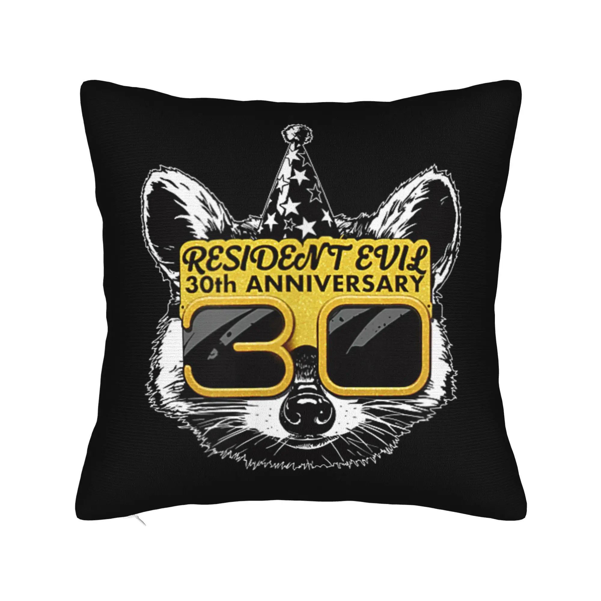 Pillow Case Resident Evil 30th Anniversary Mr. Raccoon Design  Pillow Cover For Sofa Bedroom Home Decor Vintage Pillowcases