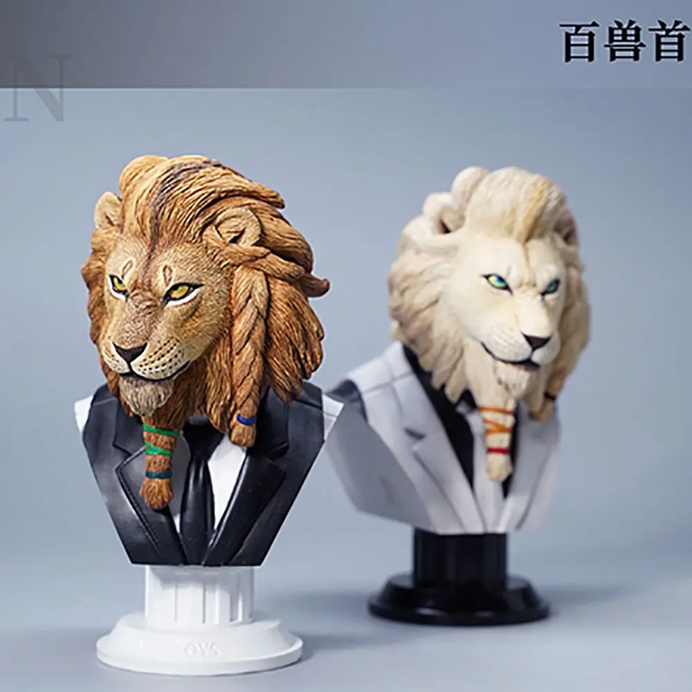 Painted Mostoys MS2202 1/6 Resin Beast Head Sculpture Series Tenth Lion Head Carving For Action Figure Body Dolls