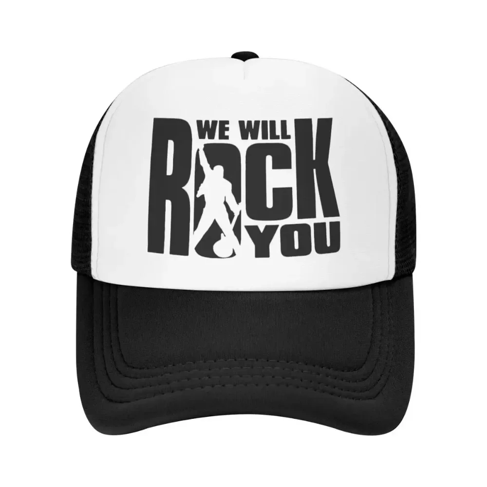 شخصية سوف روك لك قبعة سائق الشاحنة النساء الرجال قابل للتعديل للجنسين الملكة روك باند قبعة بيسبول الصيف أبي قبعة