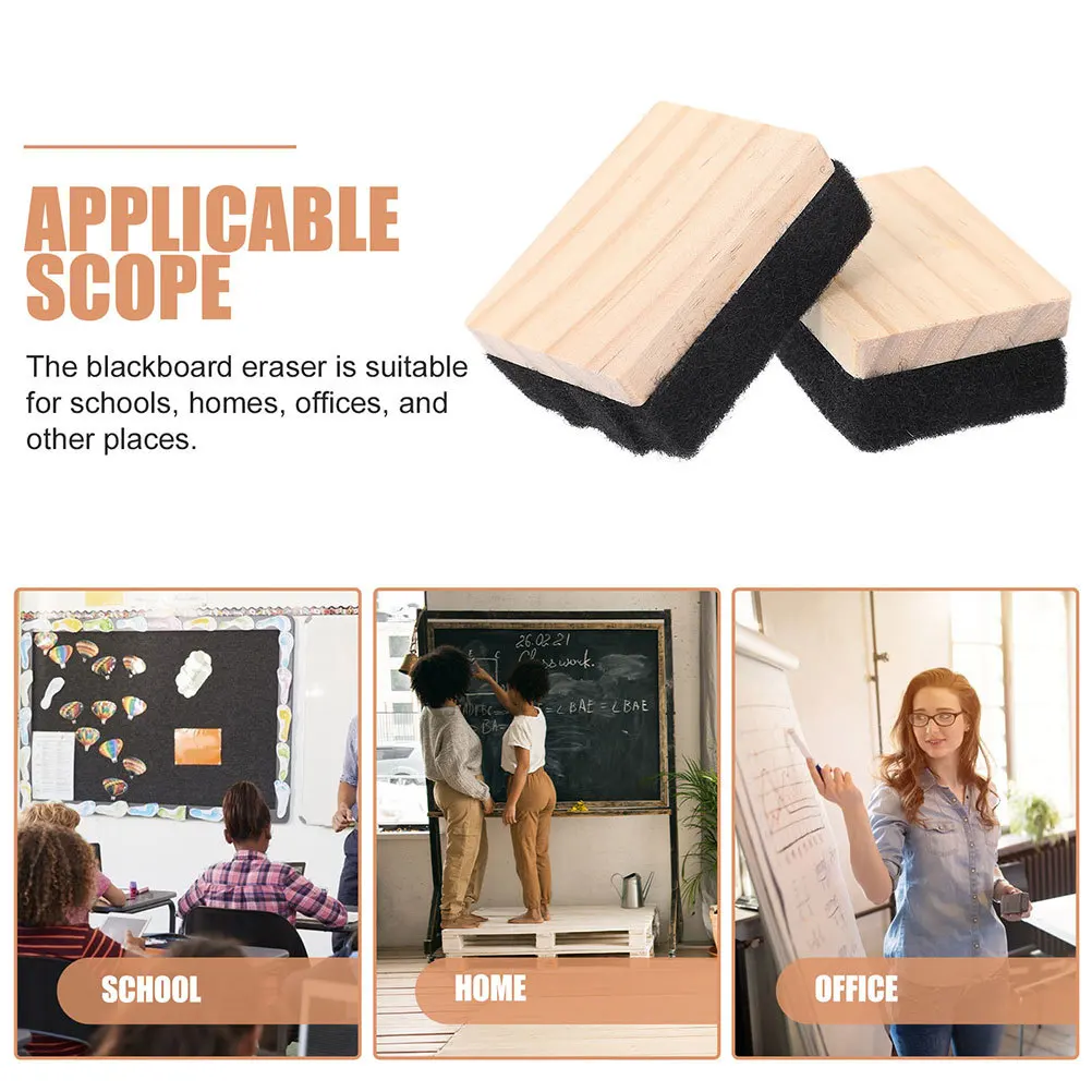 8 قطعة محايات الطباشير الخشبية منظف السبورة الصغيرة المحمولة المدرسية الفصول الدراسية اللوازم المكتبية ورأى ممحاة السبورة ممحاة