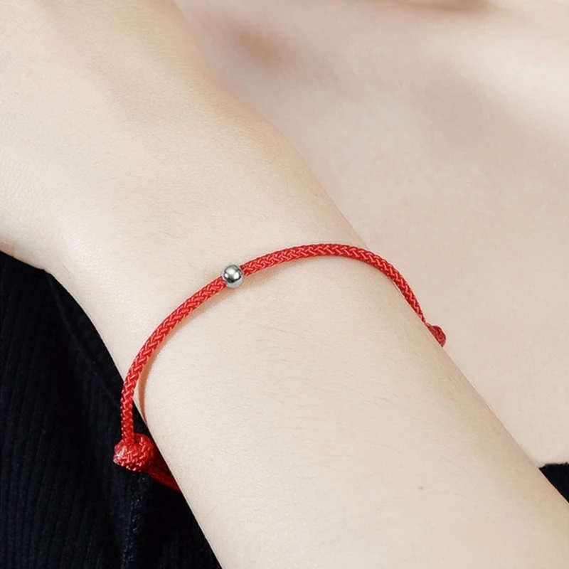 10 Pcs Fashion Red String Bracelet Simple Thin Rope Bracelet Adjustable Braid Rope Wristband Bangles for Women Girls