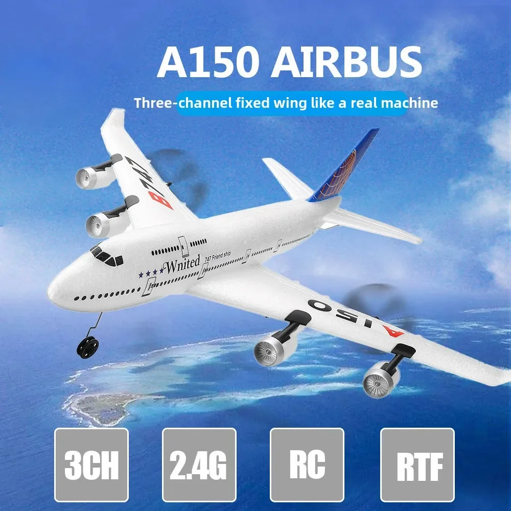 RC Plane XKA150 Remote control Aircraft Three Channel Boeing 747 Passenger Plane Glider Fixed Wing Model Airplane Children's Toy