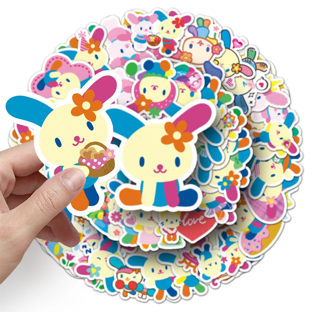 10/30/50 stücke kawaii cartoon usahana sanrio aufkleber für kinder diy gepäck laptop telefon fall niedliche karikatur ästhetische aufkleber packs