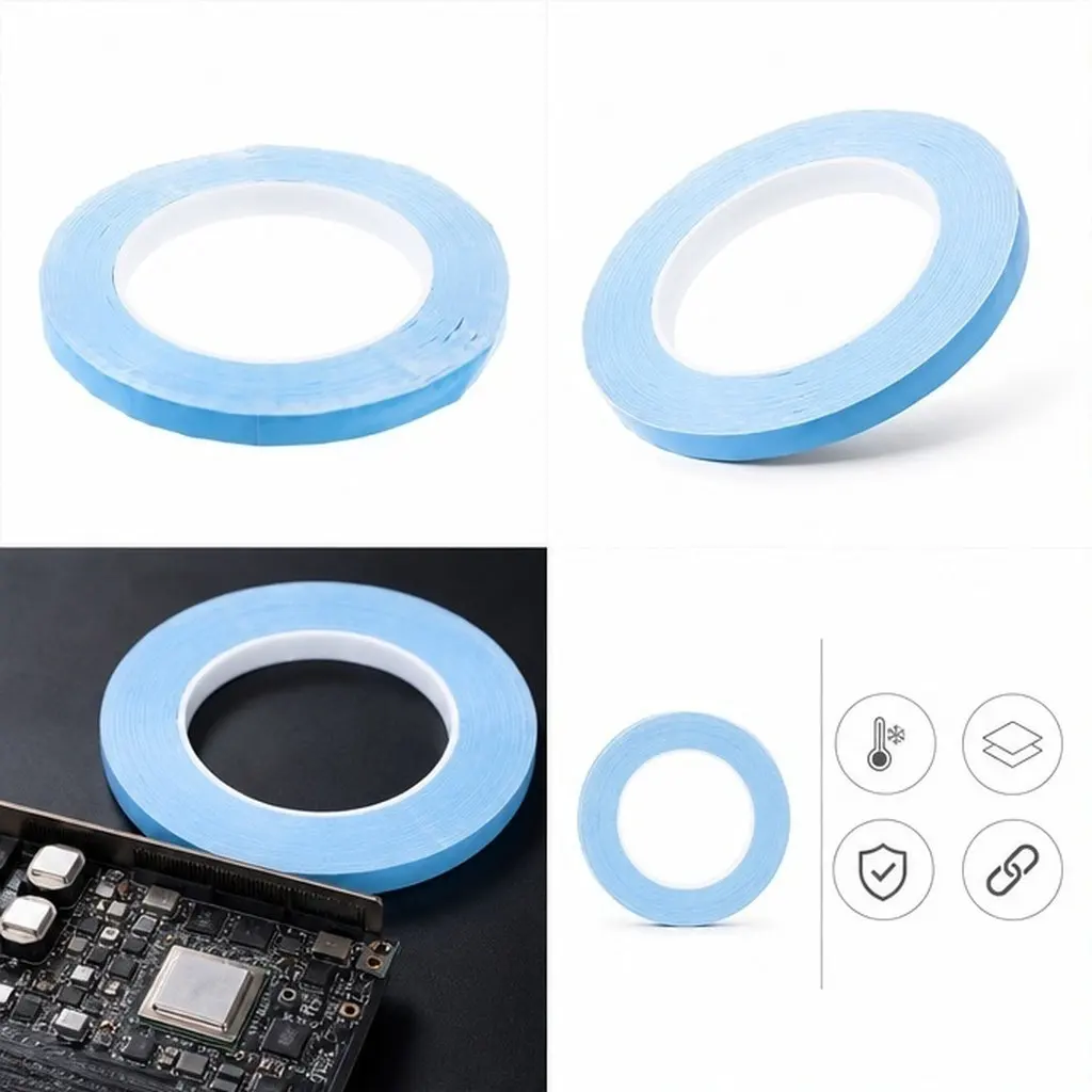 Thermal Conductive Double-Sided Tape, 20mm Width, 1 Roll Adhesive Cooling Tape for Electronics Heat Dissipation