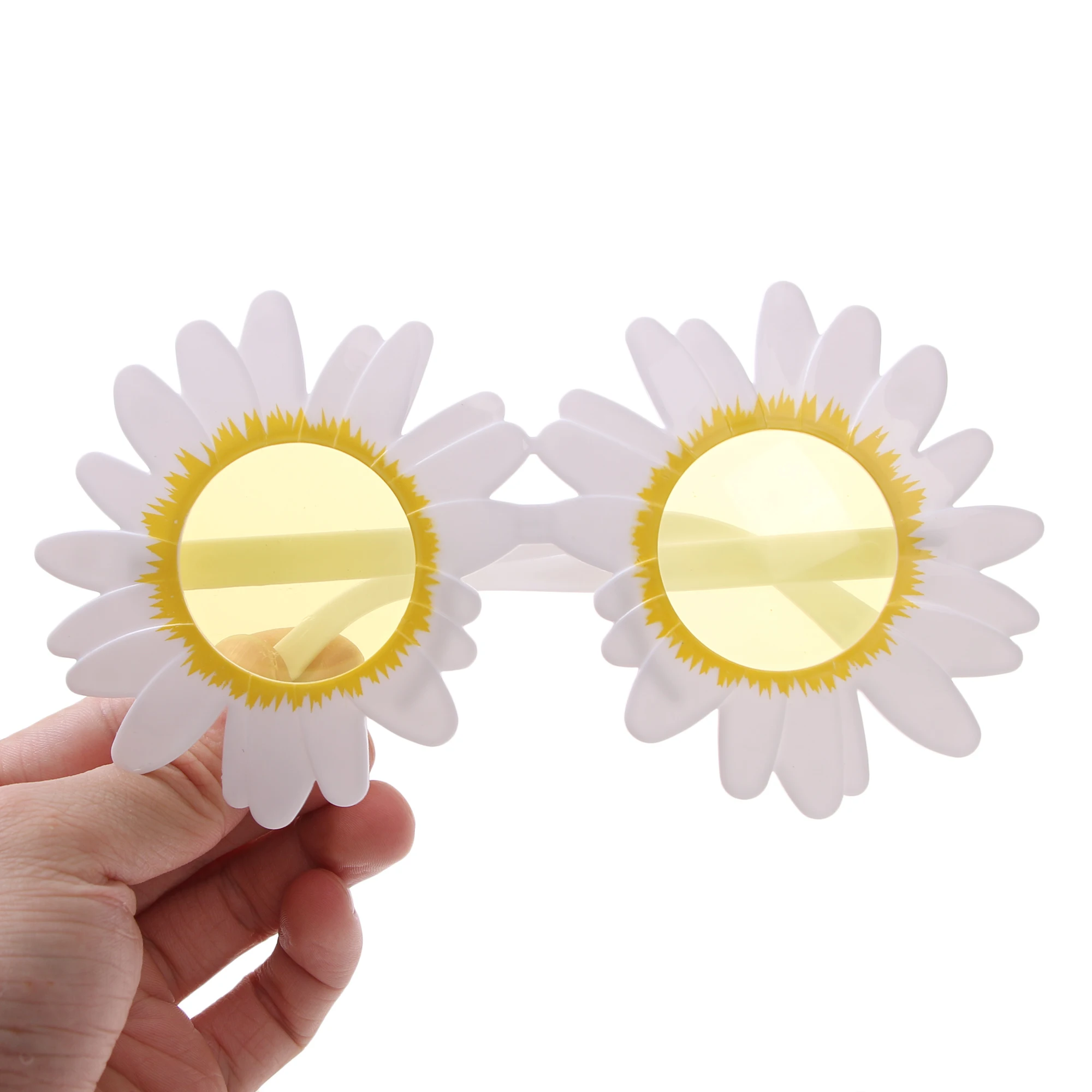 Sonnenblumen-Sonnenbrille, kleine Gänseblümchen-Form, Sonnenbrille, lustige Party, dekorative Brille, Kunststoff, Sammeln, Picknick, Fotografie-Requisiten – Detail 7