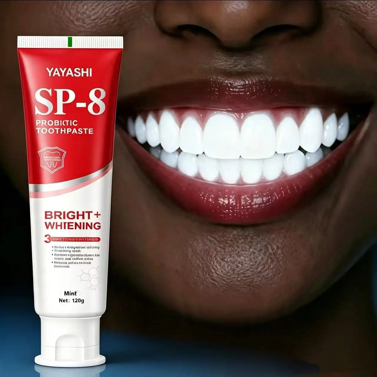 YAYASHI SP-8 Probiotic Whitening & Removing Stains, Freshening Breath, Improving Yellow Teeth – 120g Standard Toothpaste