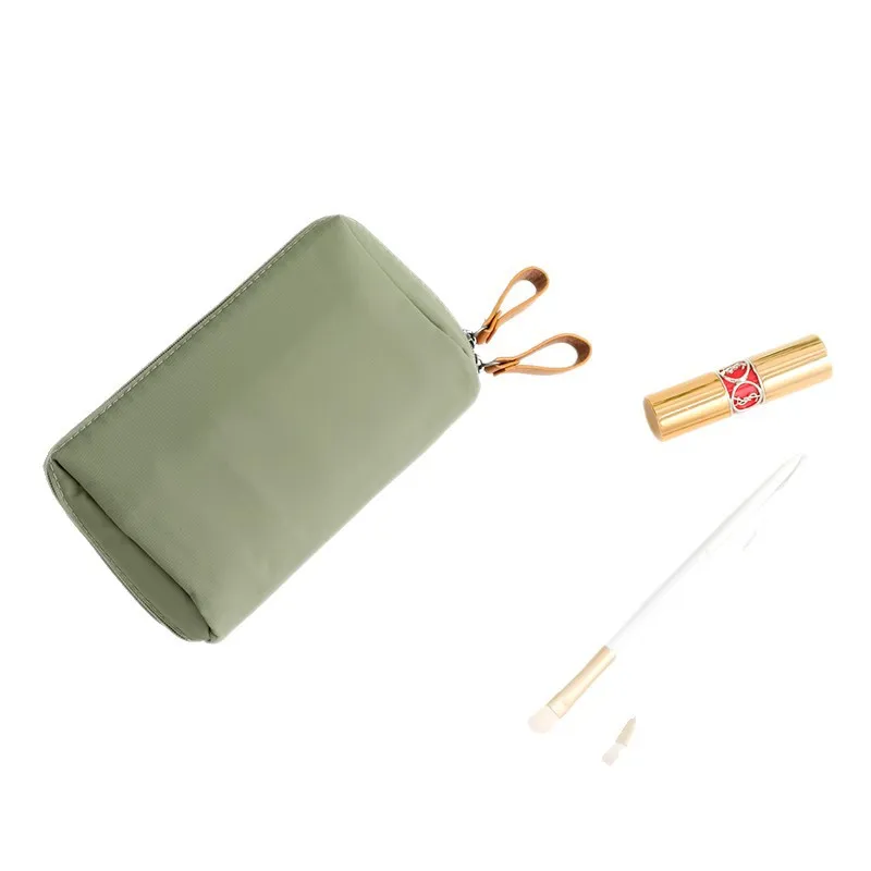 Homefish New Korean Style Solid Color Cosmetic Bag Women Waterproof Makeup Organizer Toiletry Pouch