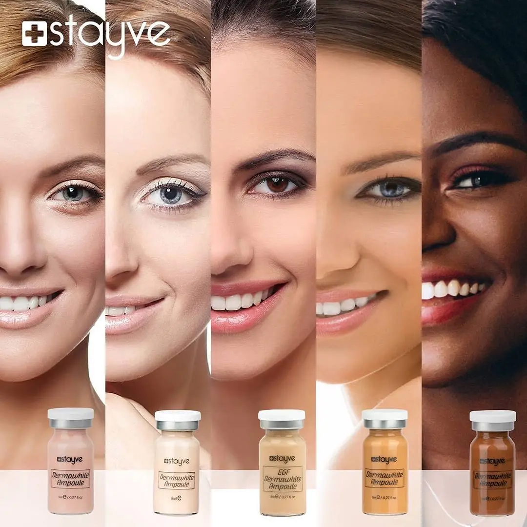 1 vials 8ml Stayve BB Glow Starter Ampoule Hyaluronic Acid Essence Foundation Add Niacinamide/Peptide Semi Permanent Foundation