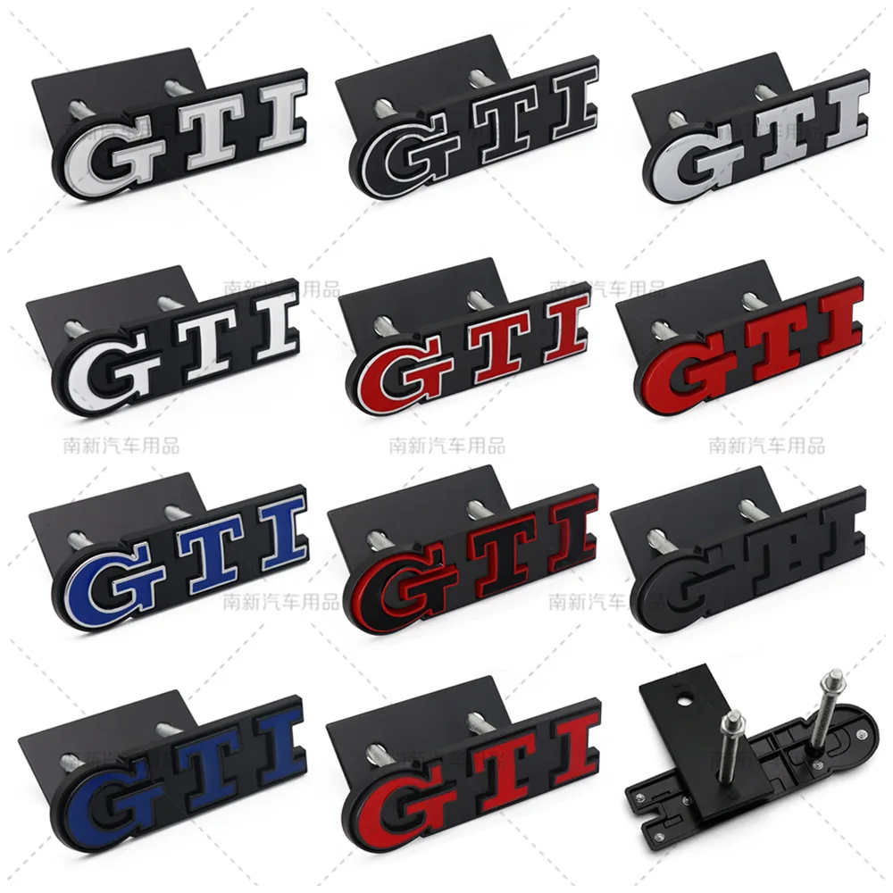 3D Metal Car Grille Sticker GTI Emblem For Volkswagen Golf 5 Polo Golf 7 5 6 Mk6 7 R 7 Gtd Mk7 Mk4 Mk5 GTI Car Stickers