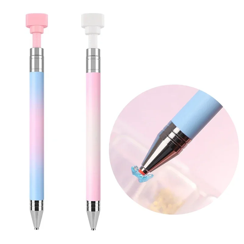 Buy in Bulk Pay One Shipping Fee Only Small Stuffs Diamond Picking Pen with Wax Ready to Use Refillable Wax Design Rotating