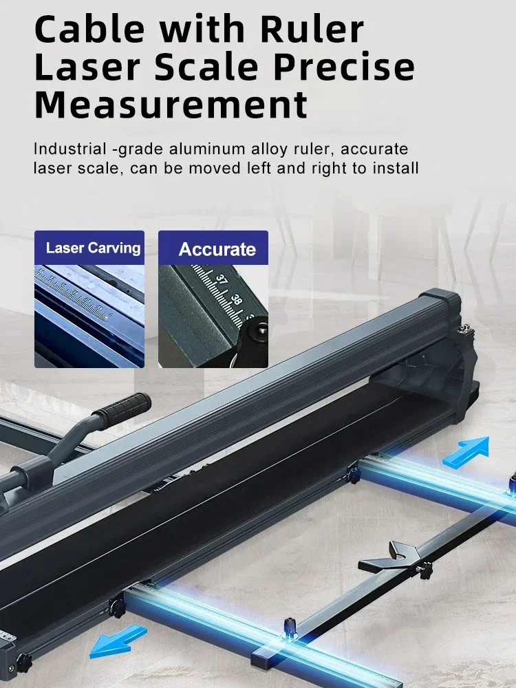 800MM Ceramic Tile Cutter Push Knife Manual High Precision Marble Floor Tile Cutting Machine With Infrared Laser Positioning