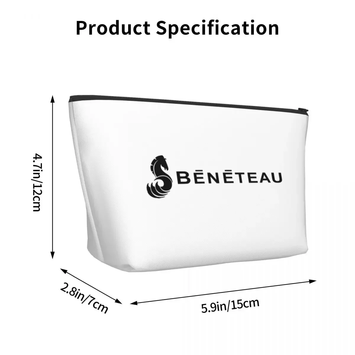 Beneteau Yachts Boats Logo Travel Cosmetic Bag Makeup Bag Zipper Bag Cosmetic Case Portable Organizer For Women Ladies Gift