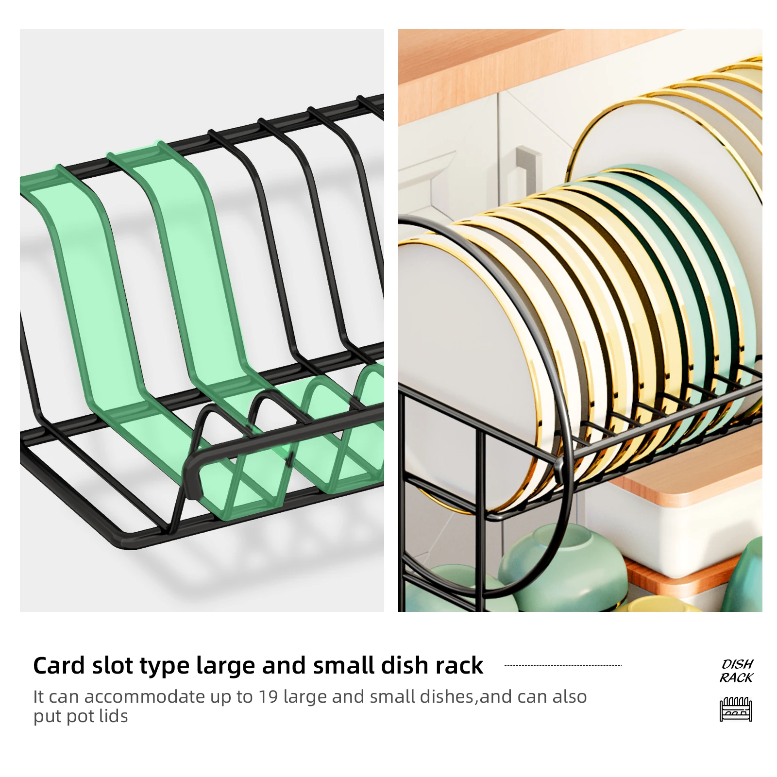 2 tier dish drying rack drain board set tableware drainer Kitchen countertop storage rack cup holder Knife and fork holder