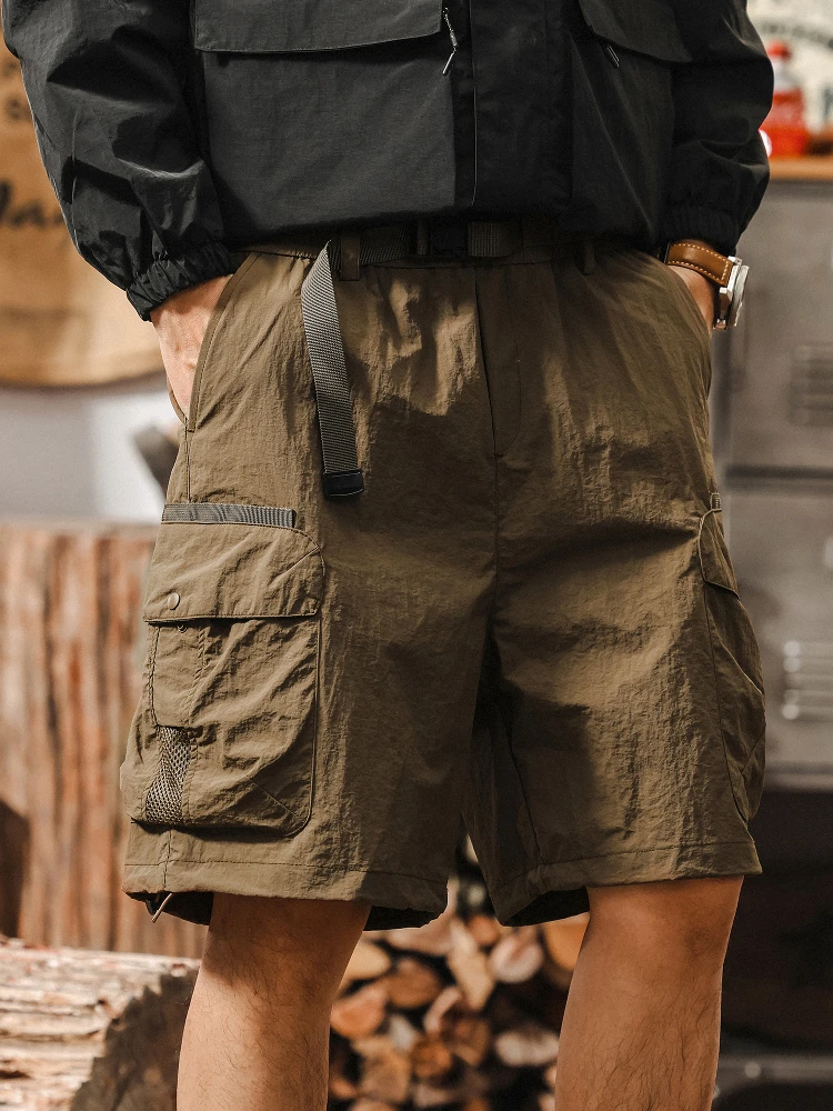 

Мужские летние функциональные шорты для активного отдыха Qui Dry Thin, новинка 2025 года, свободного кроя, молодежные, повседневные