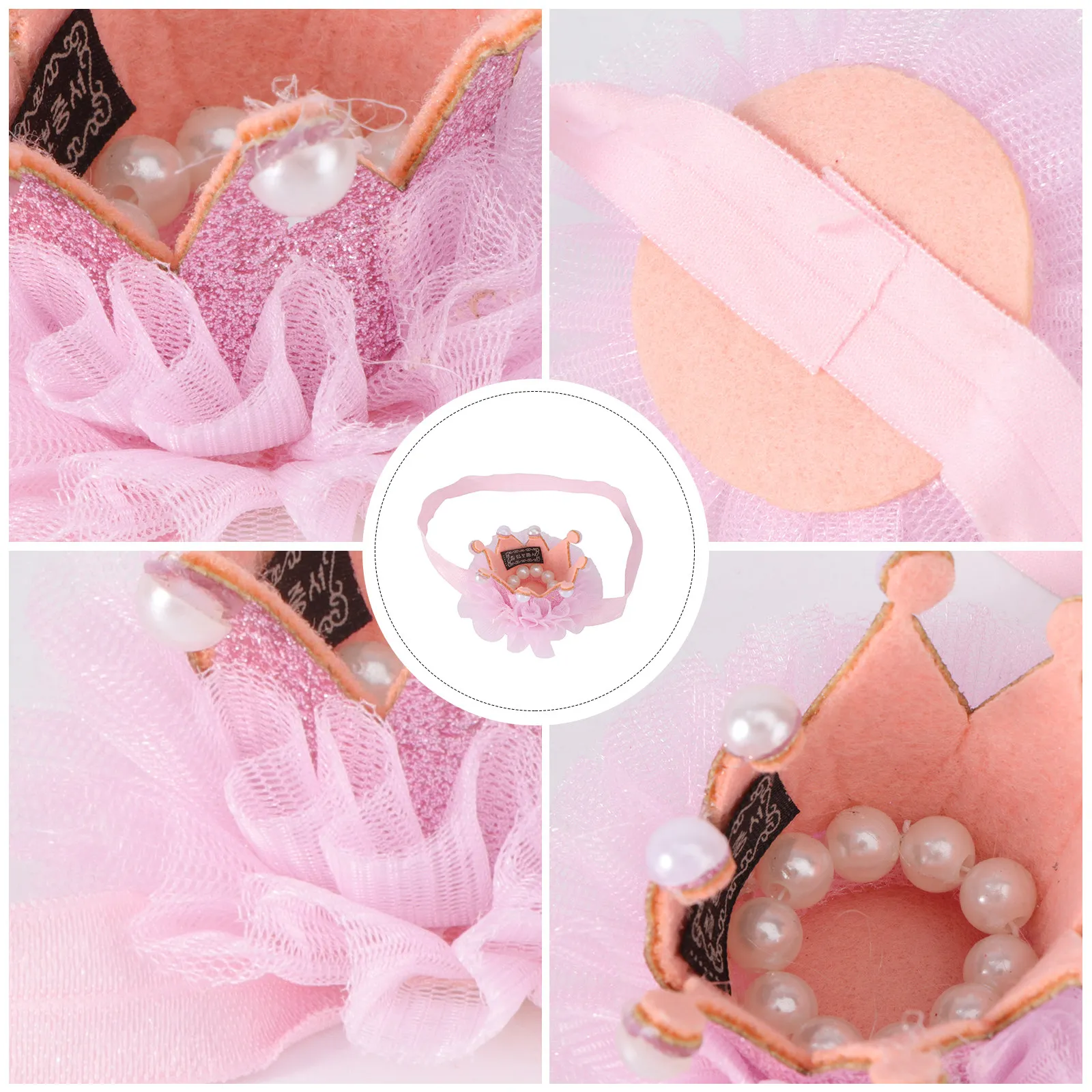 

Baby Girl Sparkly Crown Headband Elastic Stretchy Infant Toddler Birthday Hairband Comfortable Baby Shower Photo Props