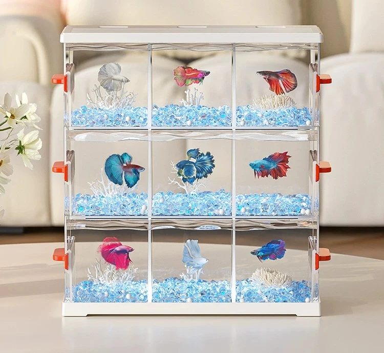Douyu tank multi-grid special two-in-one living room 2026 new desktop landscaping ornament decoration small fish tank