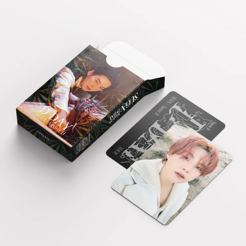 60+32Pcs/Set Kpop SUGA Lomo Card Idol Suga D-DAY Postcard Album New Photo Print Cards Picture  For Fans Collectible Cards