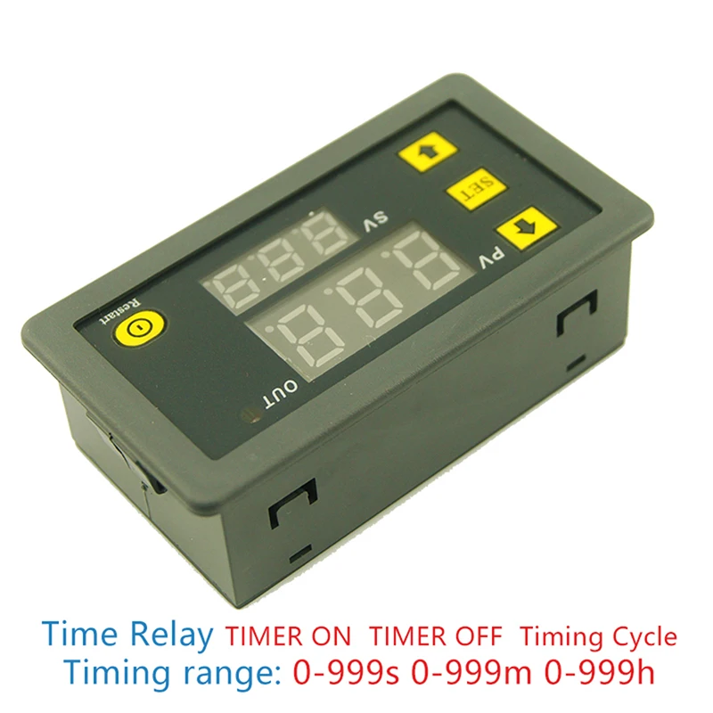 W3230 DC 12V 20A Digital Display Time Delay Relay Timing Timer Cycling Module 0-999h High Precision Temperature Controller