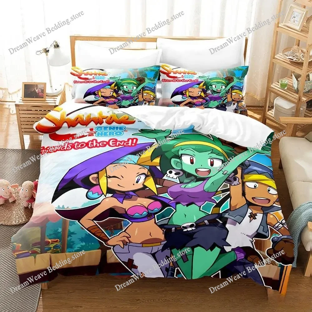 

New Shantae Half-Genie Hero Bedding Set Single Twin Full Queen King Size Bed Set Adult Kid Bedroom Duvetcover Sets 3D Anime Game
