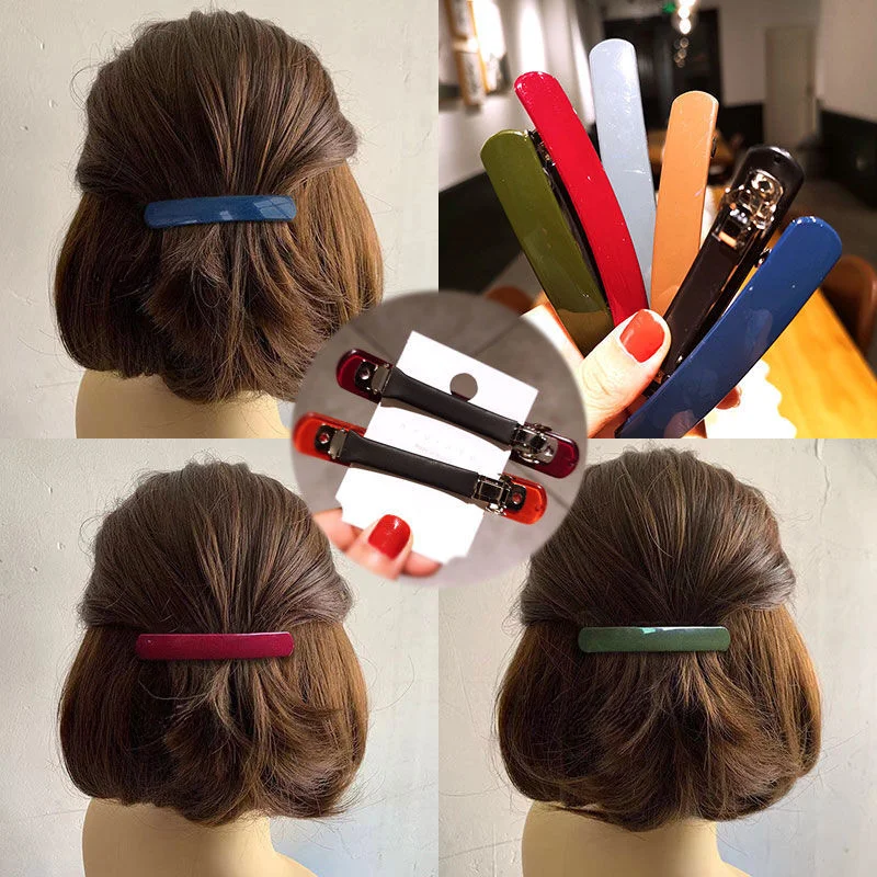 Morandi Color Spring Hair Clip Women Girls Temperament Ponytail Hairpin Korean Colorful Matte Barrettes Hair Styling Accessories