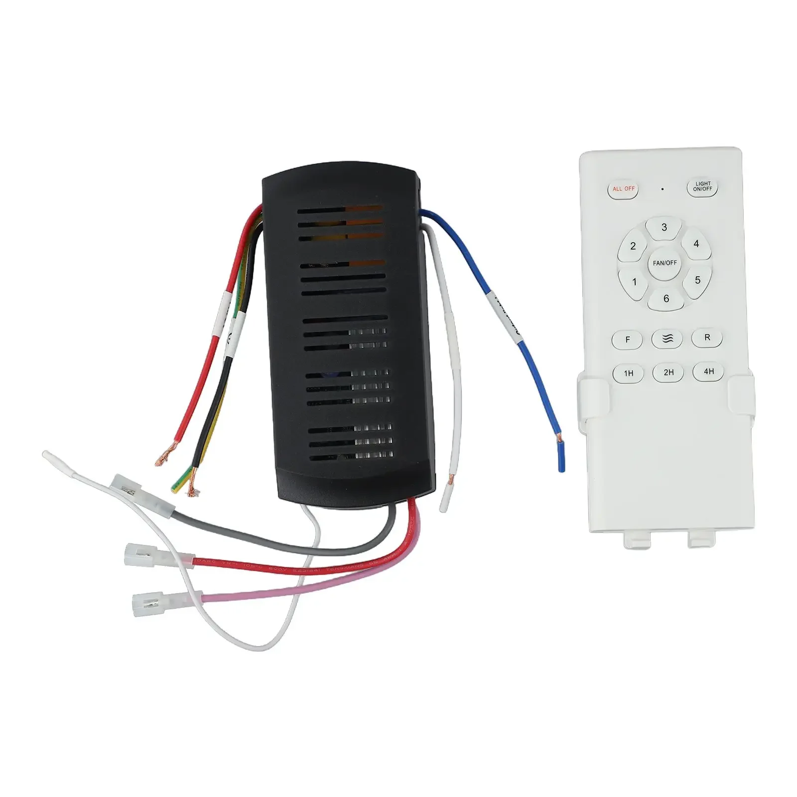 

Ceiling Fan Light Control 6 Speed Fan Remote Multi-function Plastic PC Material Strong Signal Bracket Included