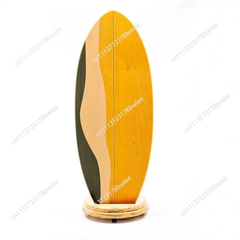 Fish‑Shaped Surfing Fitness Balance Board Wooden Fitness Board Skiing Yoga Training Core