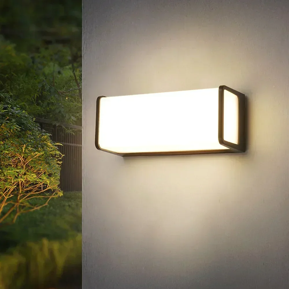 Applique murale LED imperméable conforme à la norme IP65, design moderne, éclairage d'extérieur, luminaire décoratif de plafond, idéal pour un jardin, un balcon ou une clôture, 110/220V