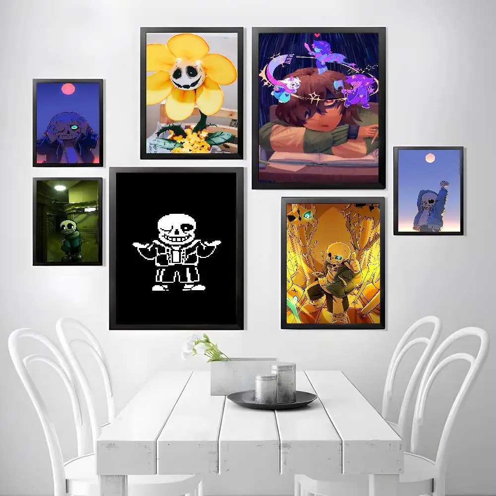 U-Undertale Poster Prints For Bedroom Living Room Canvas Painting Wall Art Home Decor