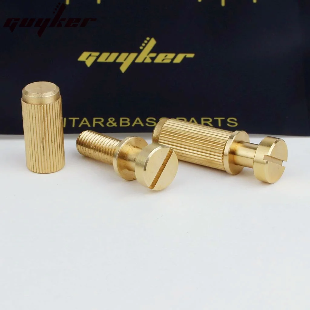 2 Piece Tune-O-Matic Bridge Brass Tailpiece Stud/Post And Anchor For Electric Guitar