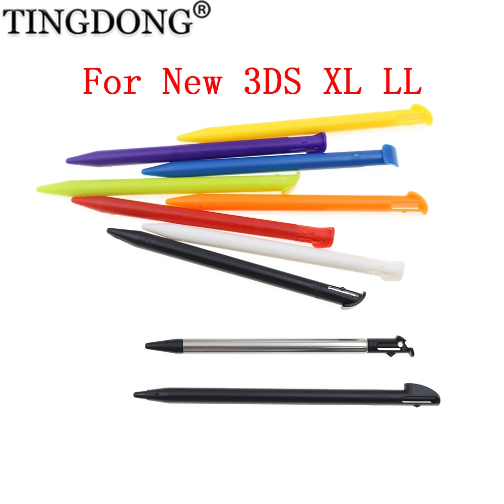 1/2pcs For New 3DS XL LL Metal Telescopic Stylus Plastic Stylus Touch Compact Stylus Screen Stylus Pen For NEW 3DS LL/XL
