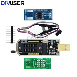 CH341A 24 25 Series EEPROM Flash BIOS USB CH341A Programmer Module  SOP8 Test Clip For EEPROM 93CXX / 25CXX / 24CXX DIY KIT