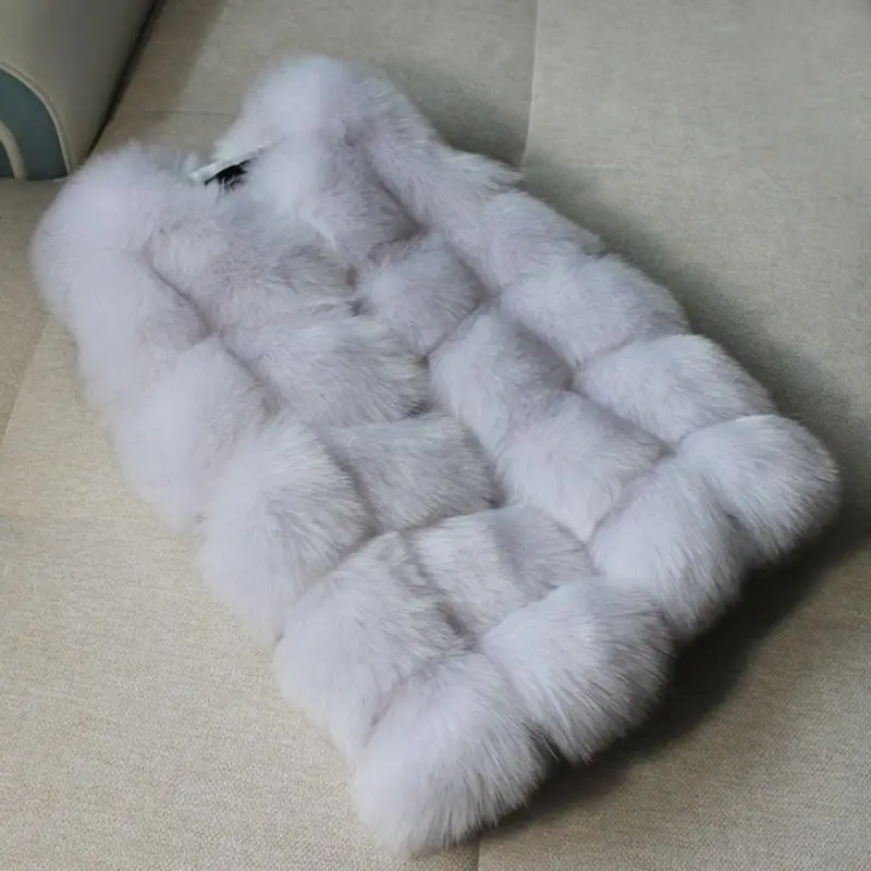 Baby Fur Vest Girls Waistcoats Thick Warm Children Sleeveless Jacket Winter Kids Faux Fur Coat Outwear