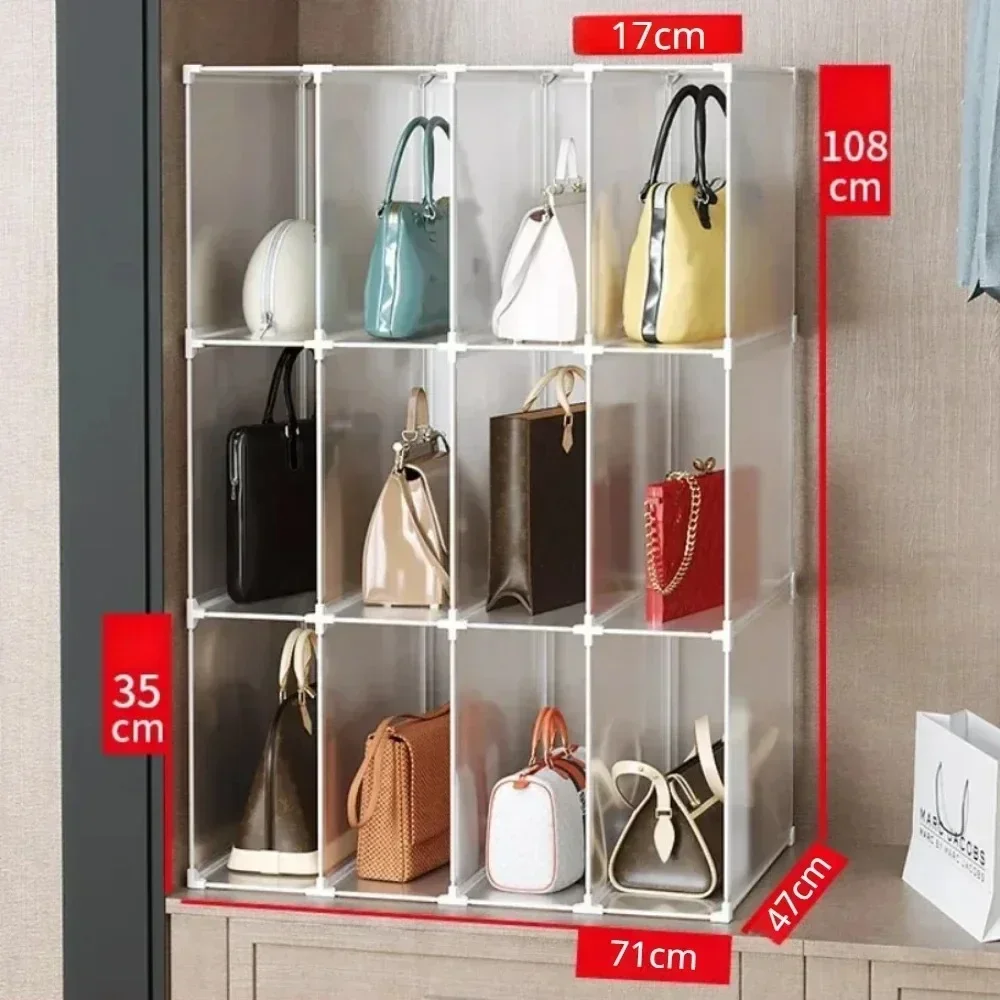 

Handbag Storage Cabinet Drawer Divider-Freely Configurable Bag Repository Cabinet Multi-layer Transparent Storage Cabinets