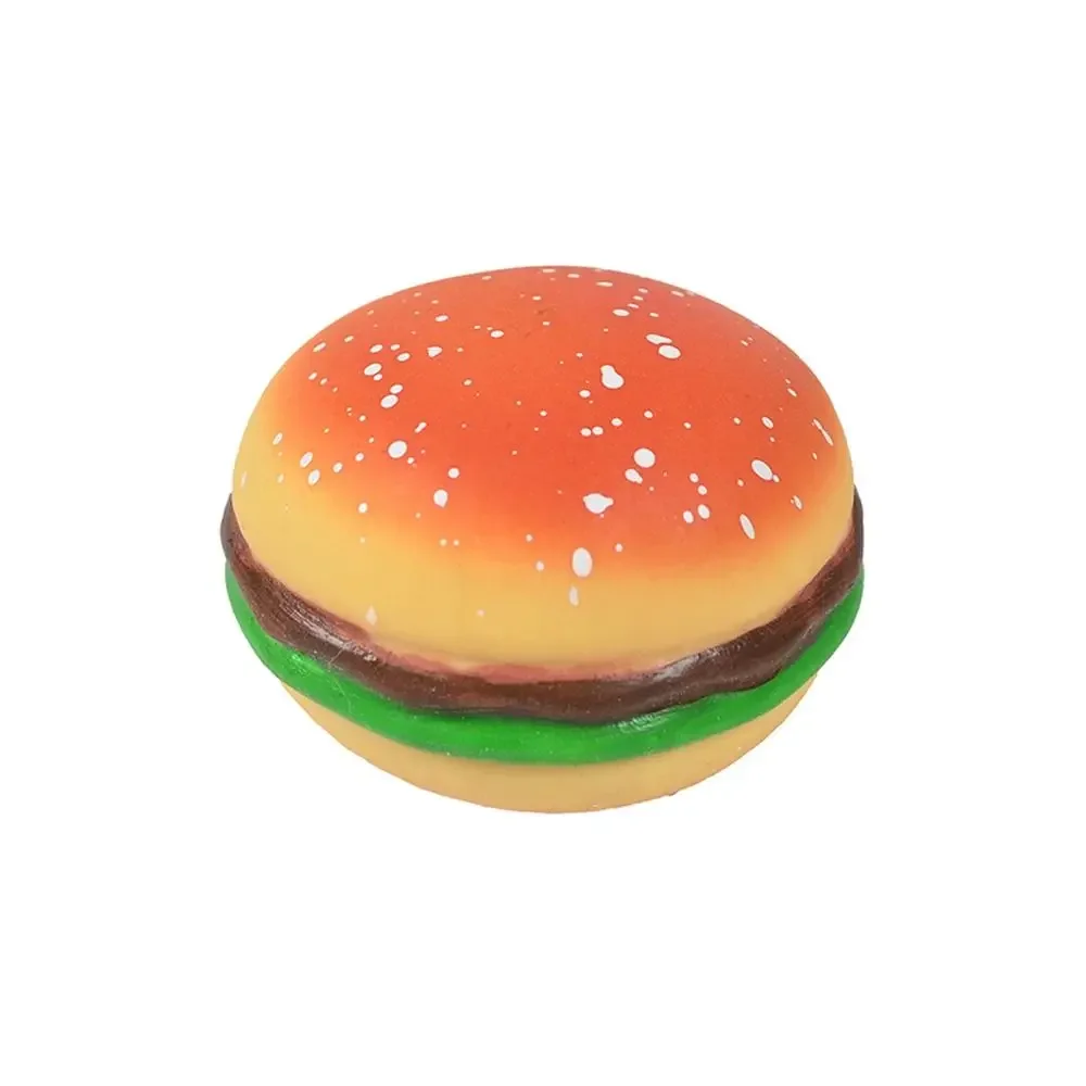 Niedlicher, weicher und entzückender Burger-Stressball, sensorisches Spielzeug für Autisten, Stressabbau-Spielzeug für Erwachsene, Quetschspielzeug zur Entspannung, Weihnachtsfeier