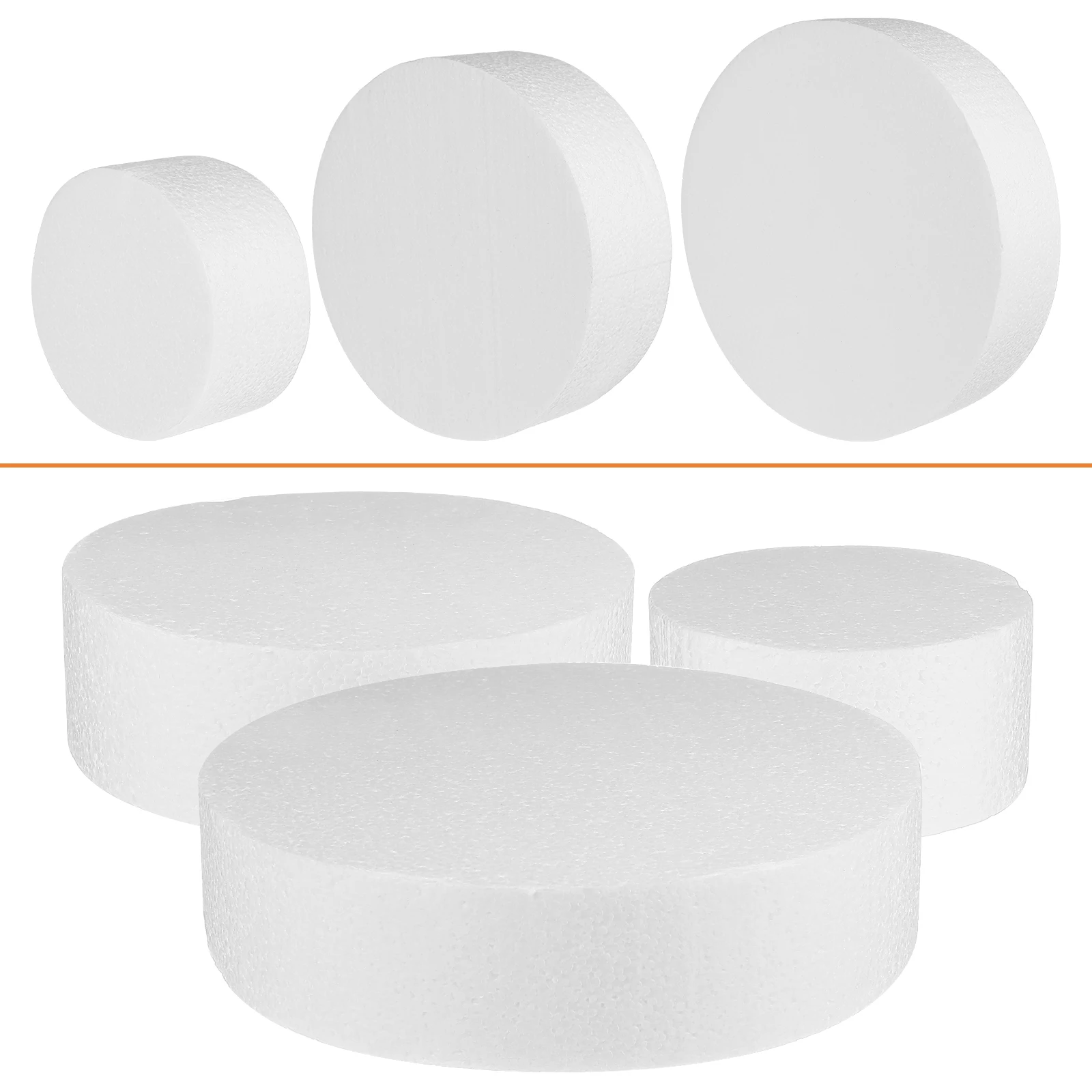 3pcs White Foam Cake Moulds Cake Decorating Practice Mold Display Window Fondant Cake Decor Kitchen Accessories