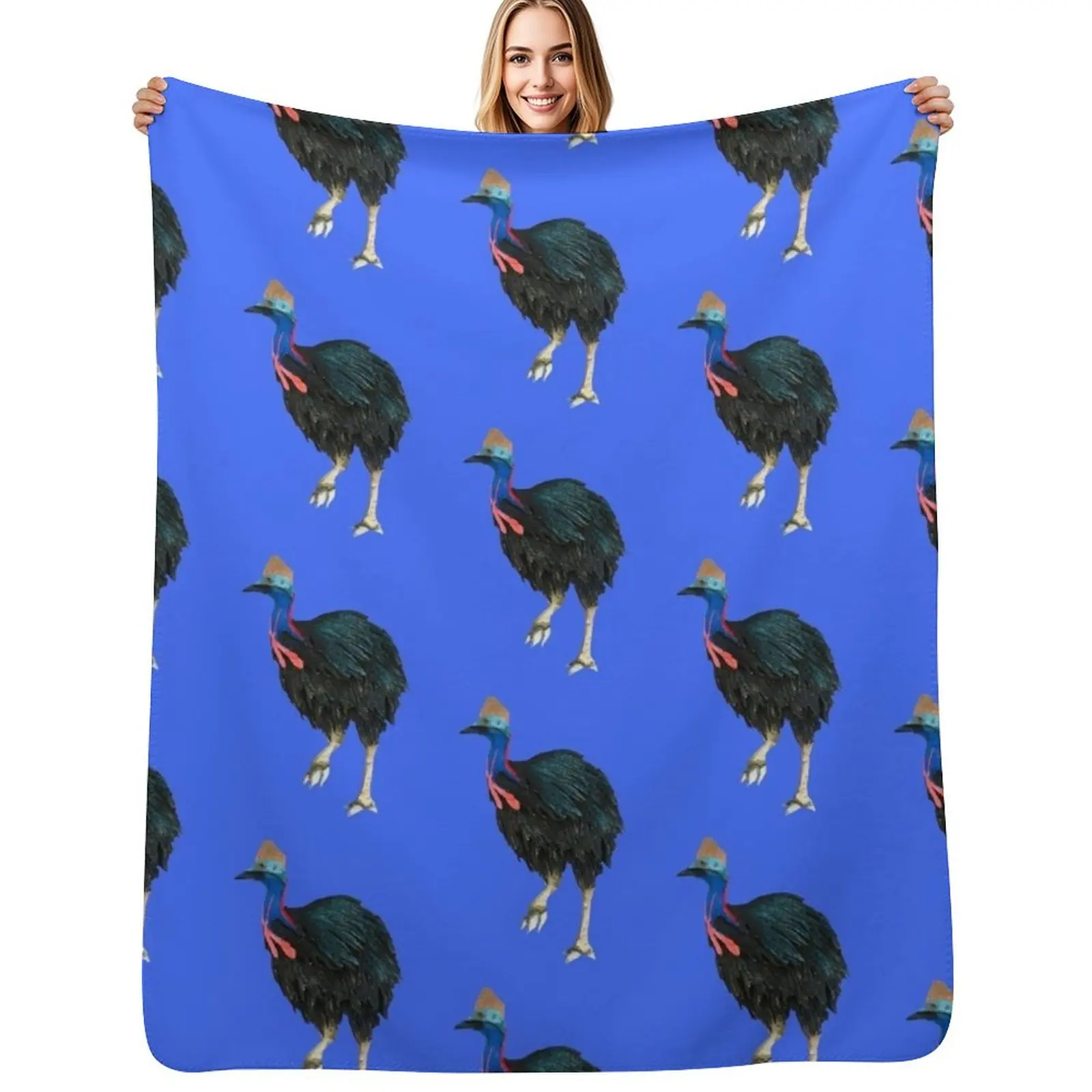 

Cranky Cassowary Throw Blanket Warm Cozy Throw Blanket for Living Room Couch