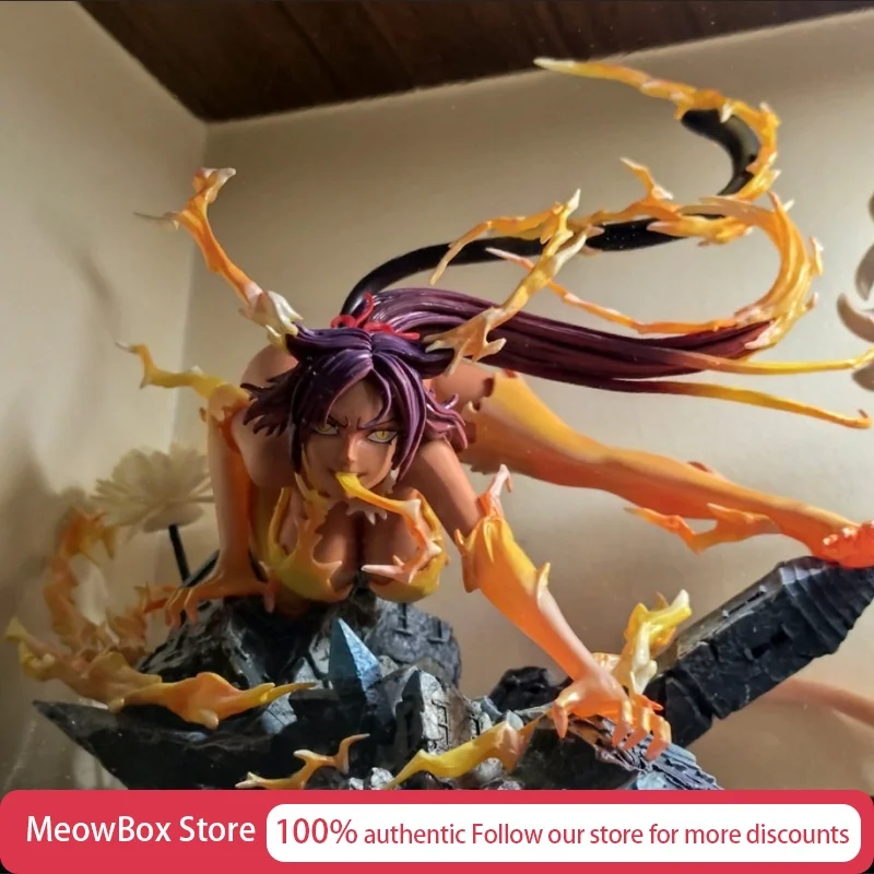 

Bleach Shihouin Yoruichi Cat Girl Figure 25cm Pvc Action Figure Anime Statue Model Desktop Collection Gift Toys For Anime Fans