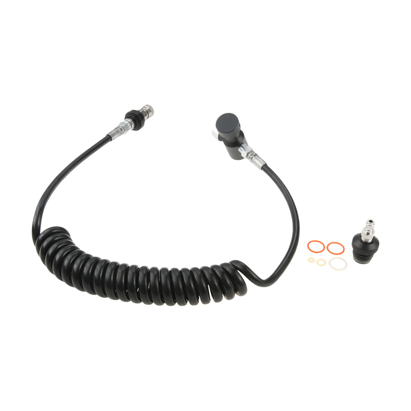 1PC Paintball Hose With High Flow High Performance Adapter For Standard Paintball Tanks For CO2 Quick Disconnect Control On Off