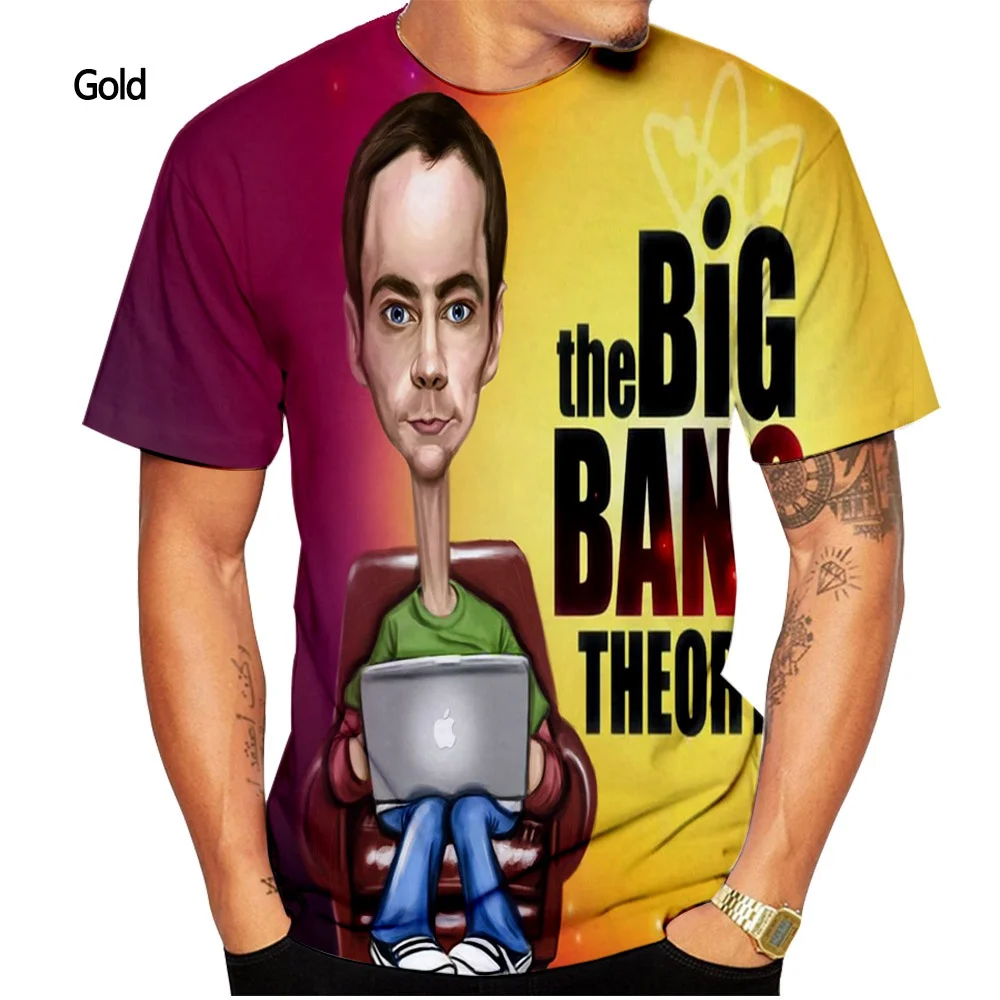 New fashion TV series The Big Bang Theory 3D printed T-shirt men\'s and women\'s summer casual short-sleeved funny T-shirt top