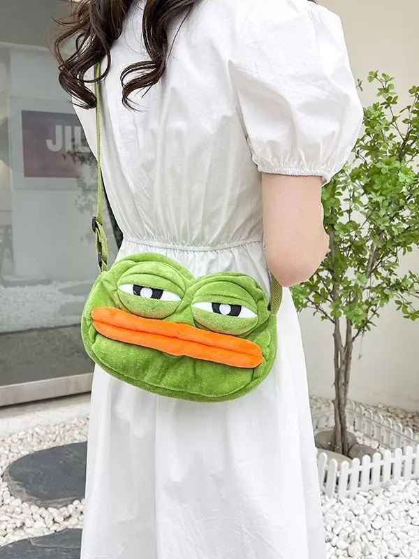 

Women plush frog plush shoulder bag girl cartoon cat handbag