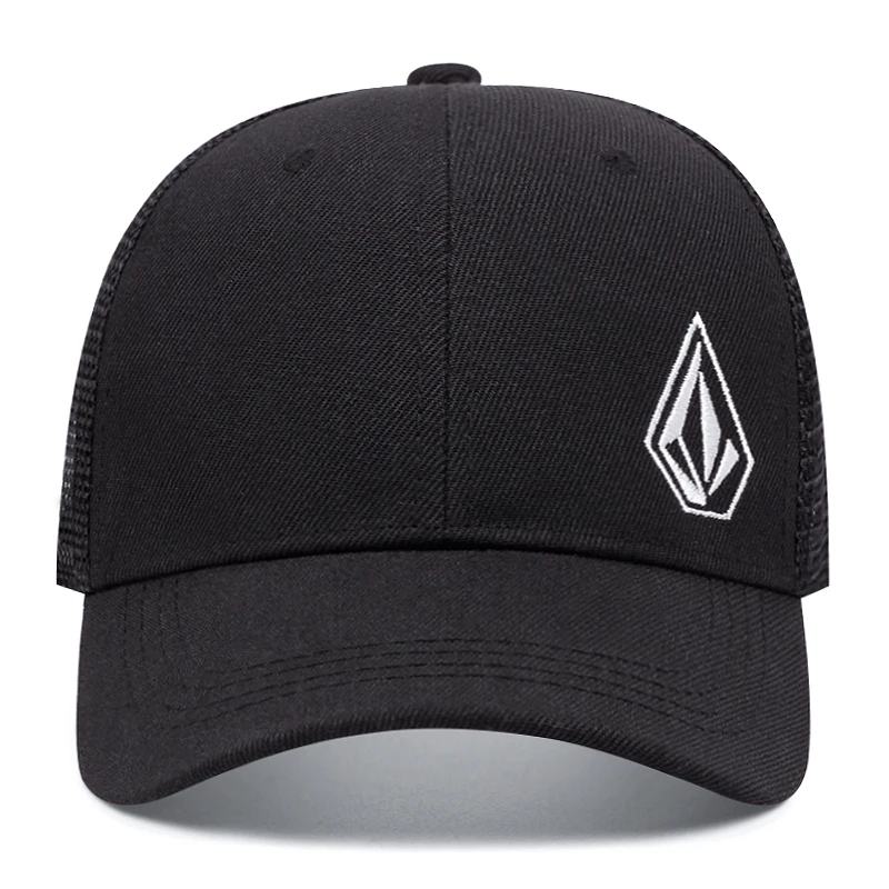 2025 Personalized Minimalist New Mesh Hat Diamond Embroidered Street Hip Hop Hat Skateboarding Hat Outdoor Sunshade Baseball Hat