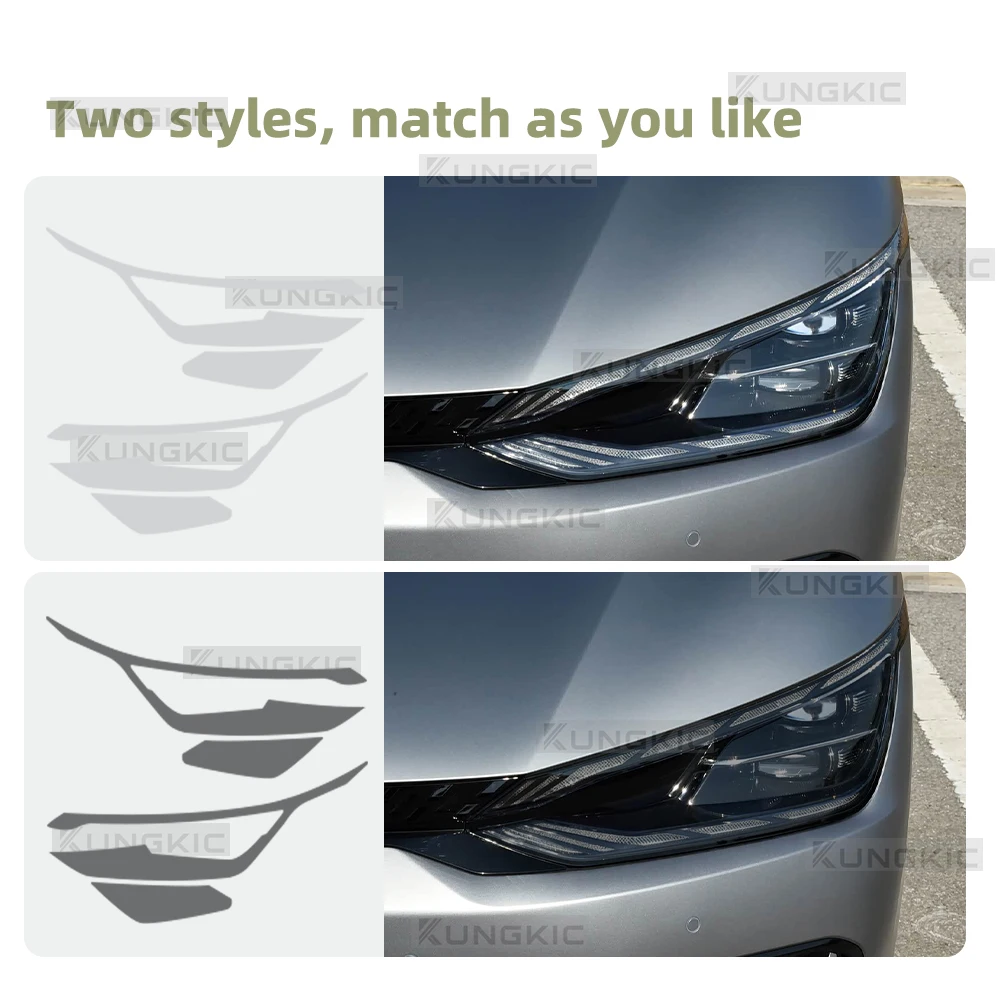 For Kia EV6 GT 2021-2023 Car Exterior Headlight Anti-scratch TPU PPF Protective Film Smoked Clear Repair Accessories Reflt Film